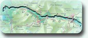 percorso del fiume po fino a Paesana