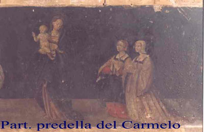 Particolare predella dell'altare