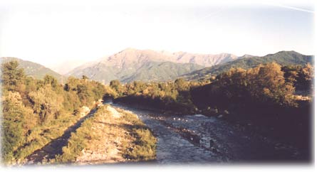 Valle del Pellice dal ponte di Bibiana